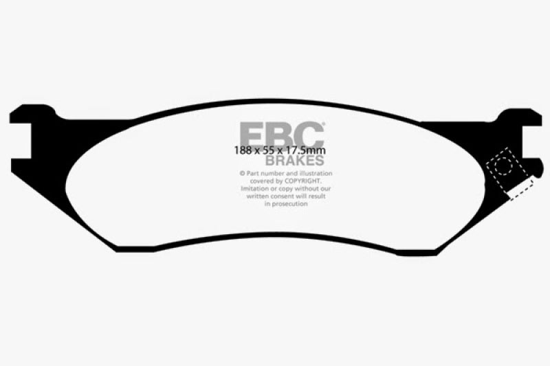 EBC 00-01 Dodge Ram 1500 (4WD) Pick-up 3.9 Extra Duty Front Brake Pads - ED91267