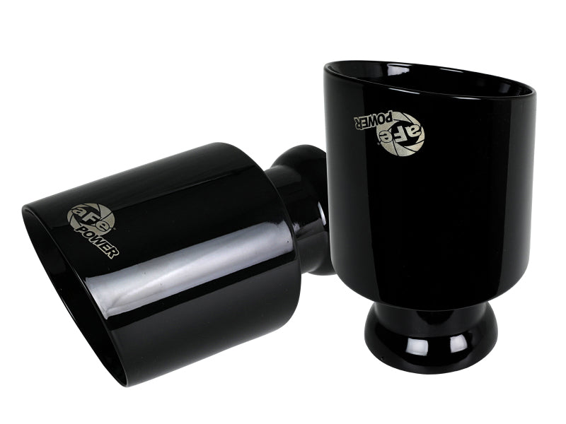 aFe MACH Force-XP 4-1/2in Black OE Replacement Exhaust Tips - 15-19 Dodge Charger/Hellcat - 49C32068-B