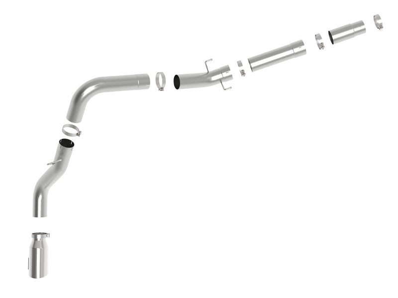 aFe LARGE BORE HD 5in 409-SS DPF-Back Exhaust w/Pol Tip 19-20 Ram Diesel Trucks L6-6.7L (td) - 49-42078-P