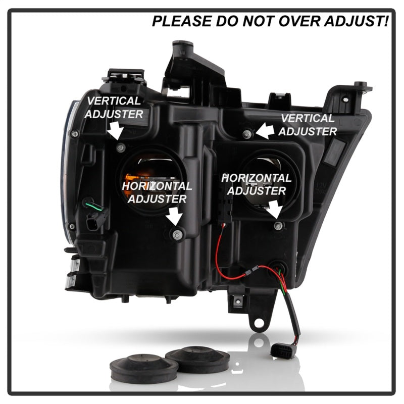 Spyder Dodge Ram 19-20 Halogen Model Projector Headlights Chrome PRO-YD-DR19HALSI-SEQ-C - 5087409