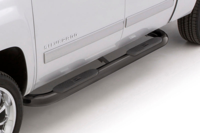 Lund 15-18 Ford F-150 SuperCrew 4in. Oval Curved Steel Nerf Bars - Black - 23491908