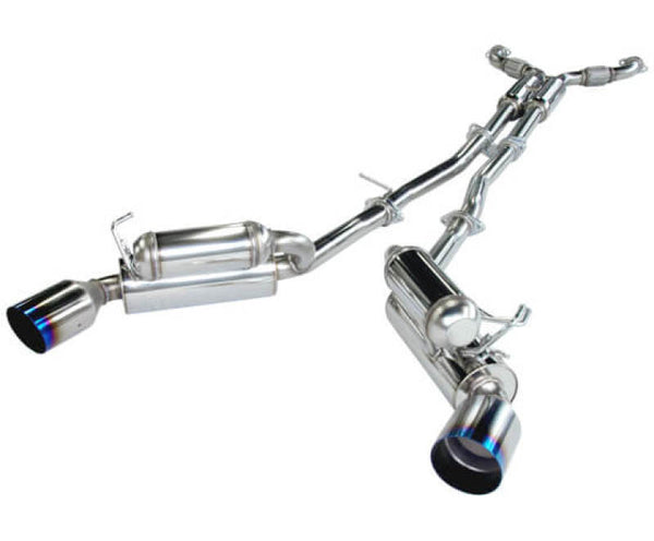 HKS 03-07 G35 Dual Hi-Power Titanium Tip Catback Exhaust - 32009-BN002 by HKS - front view