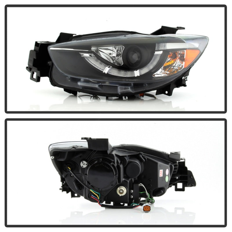 Spyder Mazda CX-5 13-15 Projector Headlights - DRL LED - Black PRO-YD-MCX513-DRL-BK - 5083319