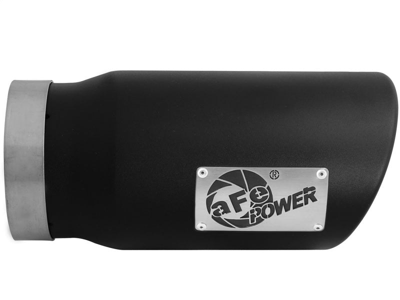 aFe Diesel Exhaust Tip Bolt On Black 5in Inlet x 6in Outlet x 12in Long - 49T50601-B12