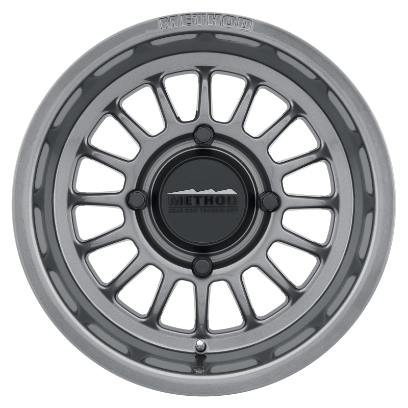 Method MR411 Bead Grip 15x7 / 5+2/38mm Offset / 4x156 / 132mm CB Gloss Titanium Wheel - MR41157046852