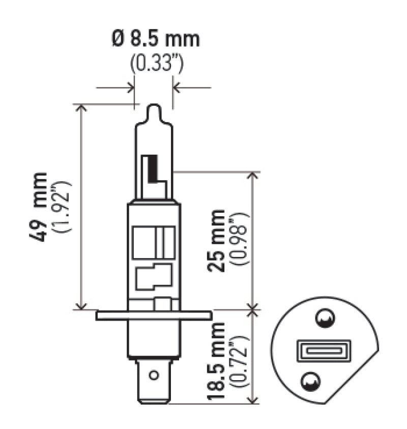 Hella Optilux H1 12V/55W XY Yellow Bulb