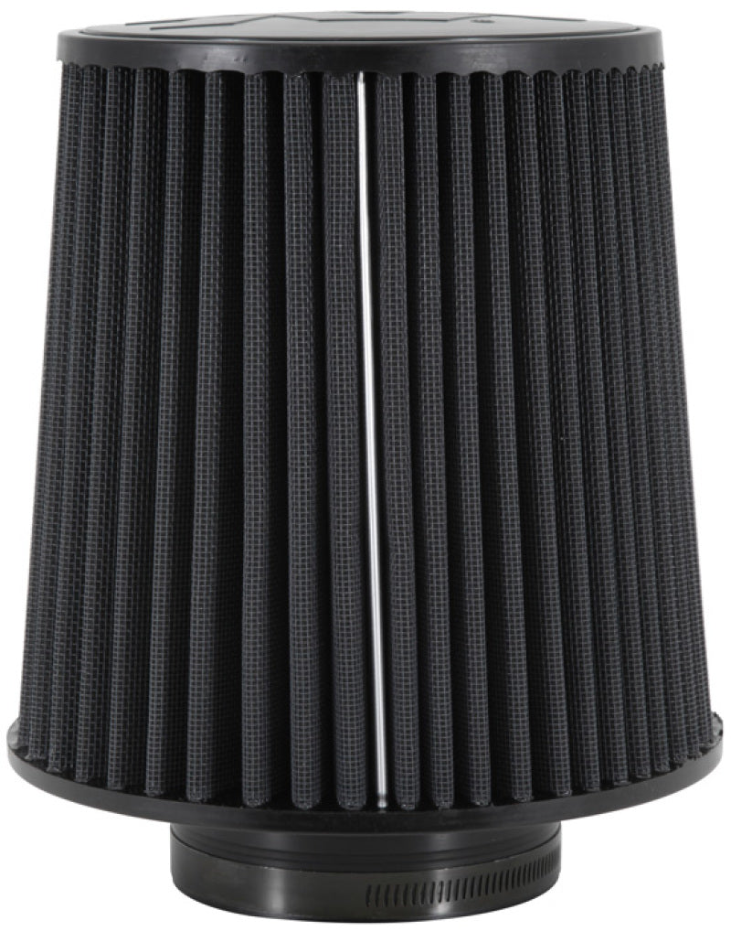 K&amp;N Universal Rubber Filter-Round Tapered 4in Flange ID x 8in Base OD x 6.625in Top OD x 8in H - RU-5171HBK