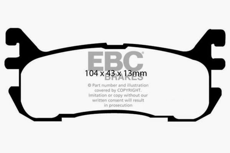 EBC 97-02 Ford Escort 2.0 Redstuff Rear Brake Pads - DP31003C