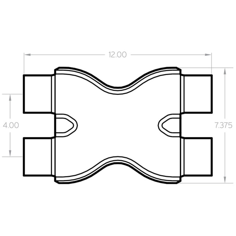 MagnaFlow Smooth Trans X 2.5/2.5 X 12 SS - 10791