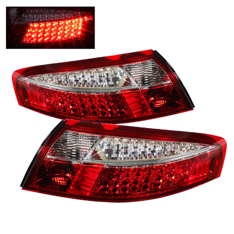 Xtune Porsche 911 996 ( Non 4S. Turbo. GT3 ) 99-04 LED Tail Lights Red Clear ALT-ON-P99699-LED-RC