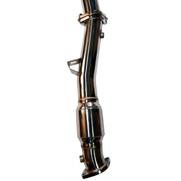 Turbo XS 02-07 WRX-STi / 04-08 Forester XT High Flow Catted Downpipe - WS02-DPC for 2015-2021 Subaru WRX STI - front view