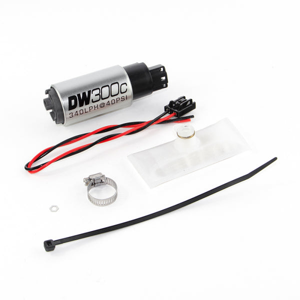 DeatschWerks 88-91 BMW 325i DW300C 340 LPH Compact Fuel Pump w/ Install Kit (w/o Mounting Clips) - 9-307-1030 for 1988-1991 B