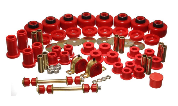 Energy Suspension 01-06 Chevy Silverado 4WD Red Hyper-flex Master Bushing Set - 3.18128R for 2001-2006 Chevrolet Silverado 25