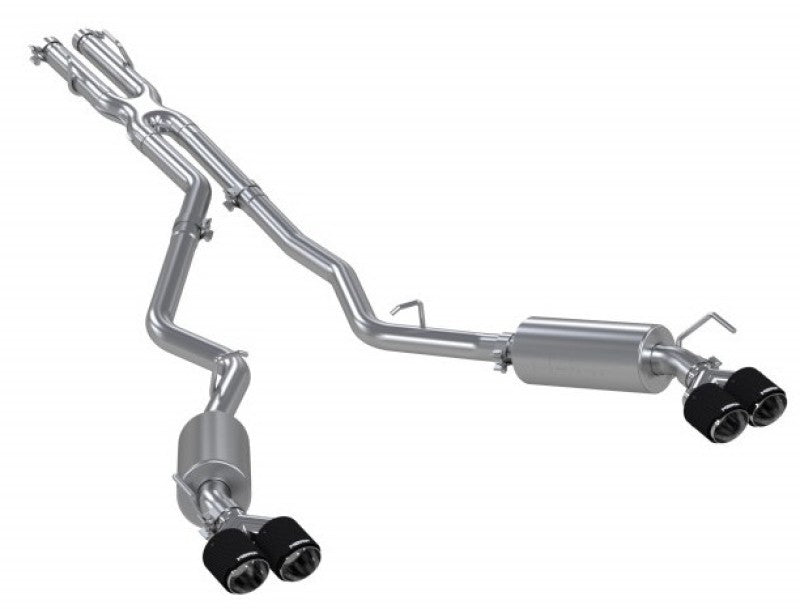 MBRP 20-24 Ford Explorer ST 3.0L Ecoboost SS 2.5in Dual Rear Exit w/ Carbon Fiber Quad Tips - T304 - S52053CF