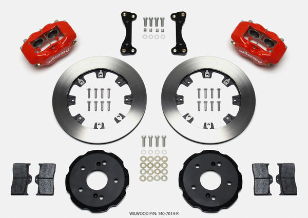 Wilwood Forged Dynalite Front Hat Kit 12.19in Red 02-06 Acura RSX-5 Lug - 140-7014-R for 2002-2006 Acura RSX