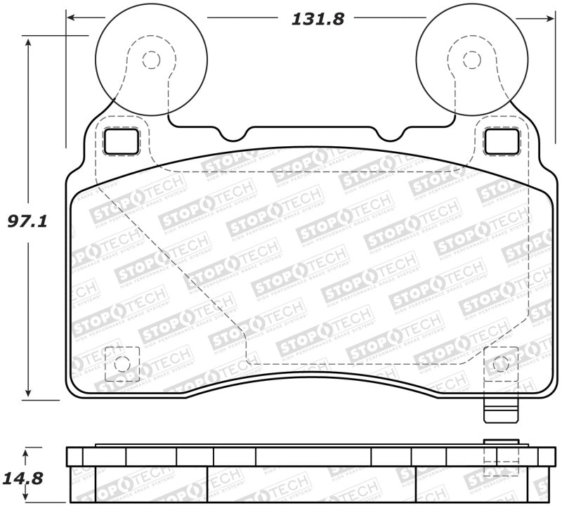 StopTech Performance 14-19 Cadillac CTS Front Brake Pads - 309.14741