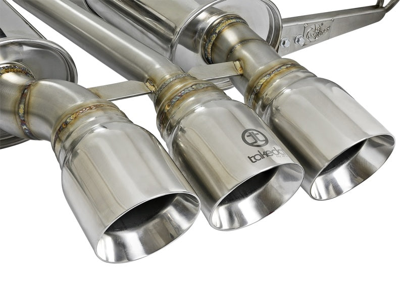 aFe Takeda 3in 304 SS Cat-Back Exhaust w/ Tri-Polished Tips 17-18 Honda Civic Type R L4 2.0L (t) - 49-36623-P
