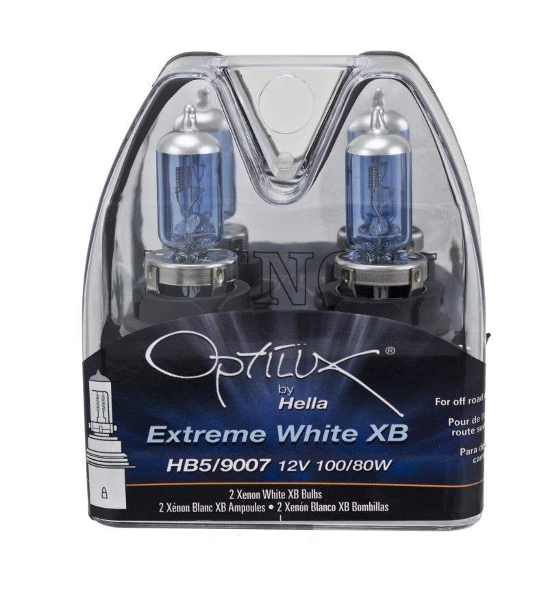 Hella Optilux XB White Halogen Bulbs HB5 9007 12V 100/80W (2 pack)