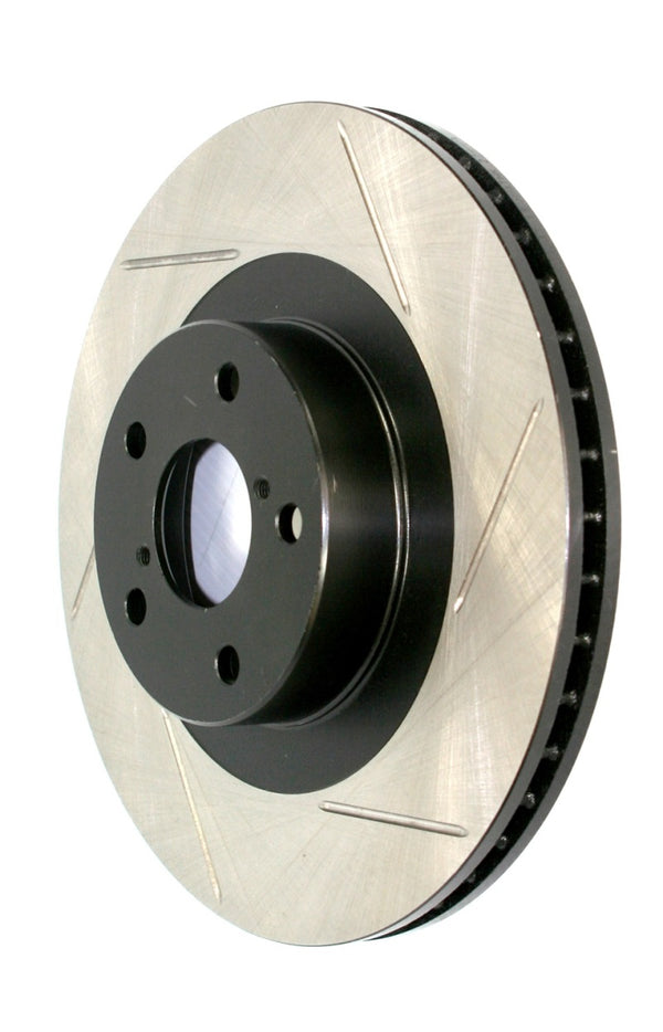 StopTech Power Slot 05-10 VW Jetta (except Wagon) Front Left Slotted Rotor - 126.33110SL for 2005-2022 Volkswagen Jetta - fro
