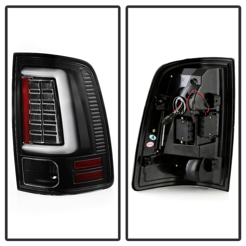 Spyder Dodge Ram 09-18 LED Tail Lights - All Black ALT-YD-DRAM09V2-LED-BKV2 (Incandescent Only) - 5085917