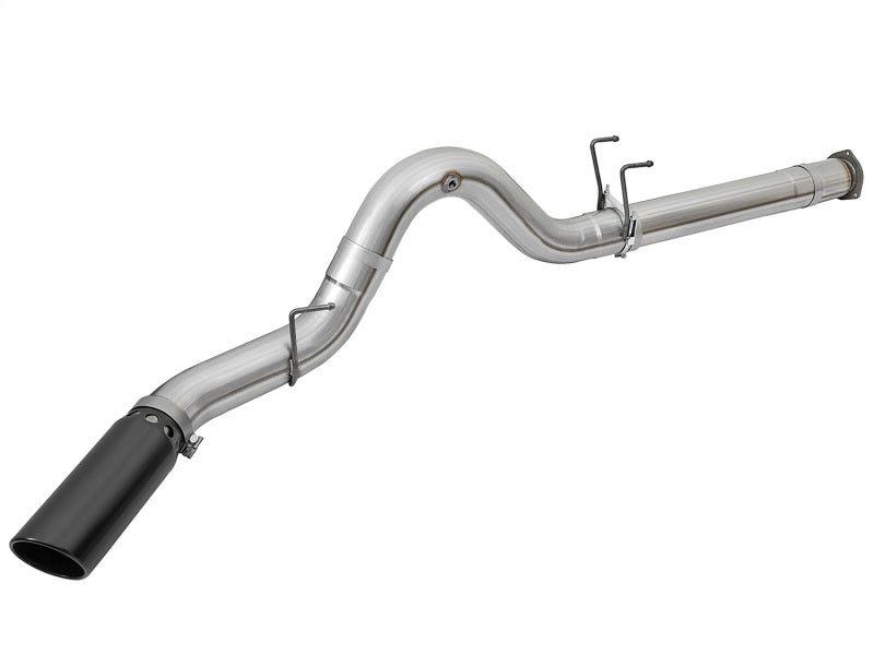 aFe ATLAS 5in DPF-Back Alum Steel Exhaust System w/Black Tip 2017 Ford Diesel Trucks V8-6.7L (td) - 49-03090-B