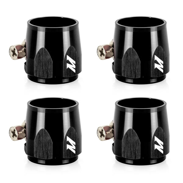 Mishimoto Aluminum -8AN Hex Finishers - Black - MMHXF-08-4-BK by Mishimoto - front view