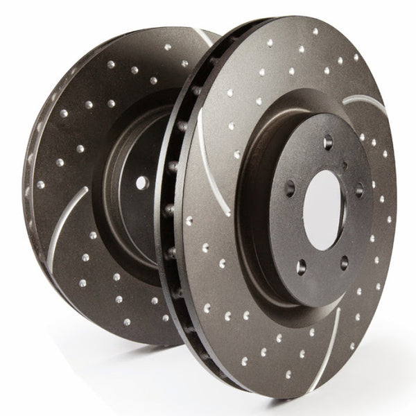 EBC 99-06 Audi TT 1.8 Turbo GD Sport Rear Rotors - GD816 for 1998-2010 Volkswagen Beetle - front view