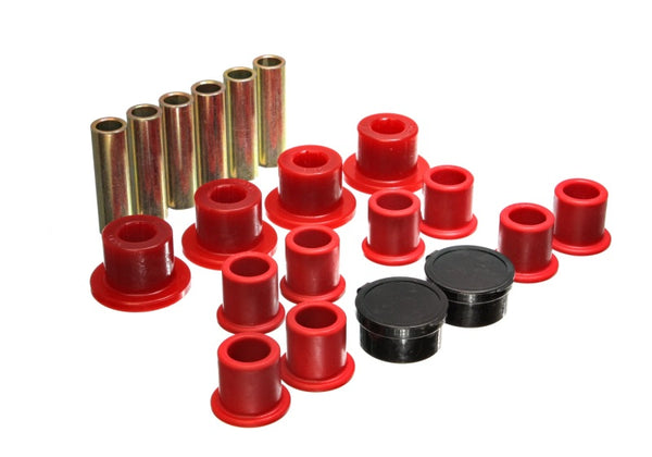Energy Suspension 98-11 Ford Ranger Red Rear Leaf Spring Bushing Set - 4.2154R for 1998-2011 Ford Ranger - front view