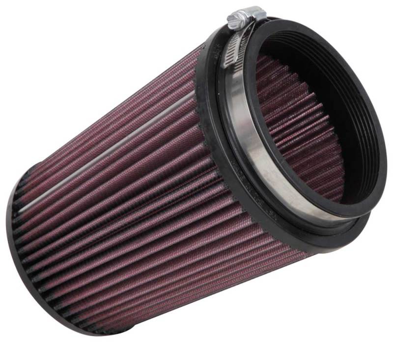 K&amp;N Filter Universal Rubber Filter 4 inch Flange 5 3/8 inch Base 4 3/8 inch Top 7 inch Height - RU-2590
