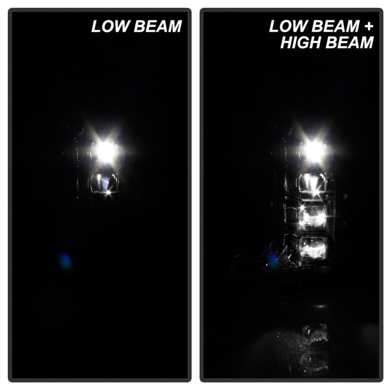Spyder Ford F-250/F-350/F450 17-18 Full LED Headlights Black PRO-YD-FS17HALAP-SEQ-C - 5087447