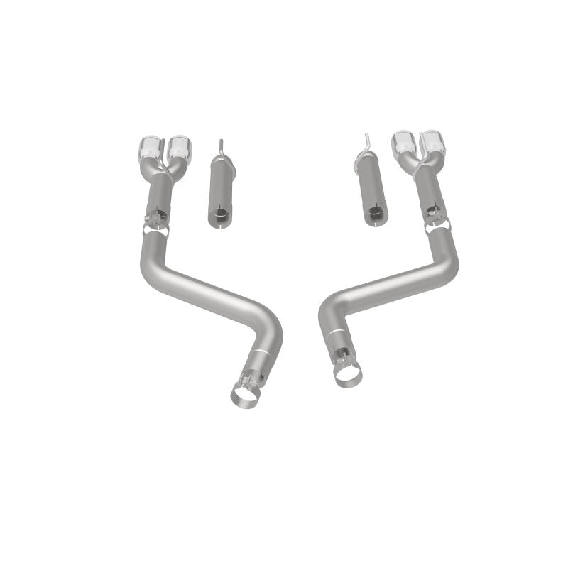 MagnaFlow Axle-Back, SS, 3in, Quad Split Rear 3.5 Tips 2015 Dodge Challenger incl SRT Hellcat - 19206