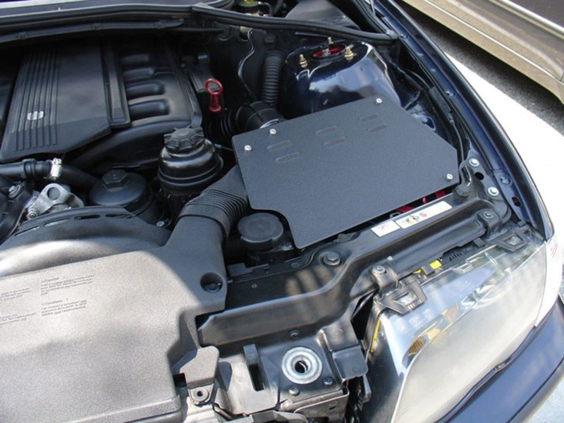 Injen 01-06 BMW 330i E46 3.0L (M54) L-6 Wrinkle Black Short Ram Intake w/ Enc Heat Shield &amp; Adapter - SP1111WB