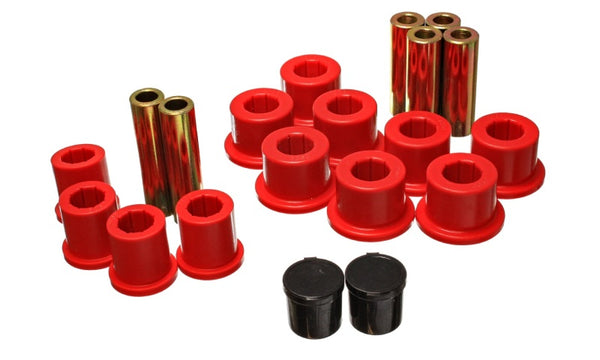 Energy Suspension Rear Spring Bushing Set - Red - 5.2118R for 2003-2009 Dodge Ram 2500 - front view