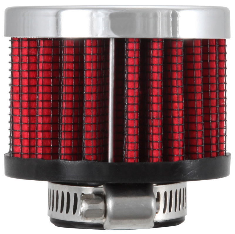 K&N 3/4 inch ID 2 inch OD 1.5 inch H Clamp On Crankcase Vent Filter - 62-1360 by K&N Engineering - front view