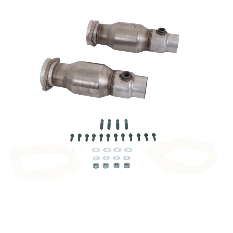 BBK 10-15 Camaro LS3 L99 Long Tube Exhaust Headers With Converters - 1-3/4 Chrome - 4021