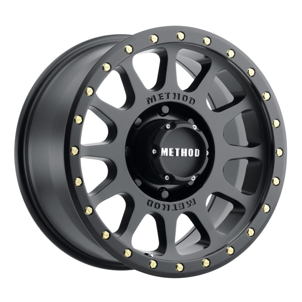 Method MR305 NV 20x9 +18mm Offset 8x6.5 130.81mm CB Matte Black Wheel - MR30529080518 by Method Wheels - front view