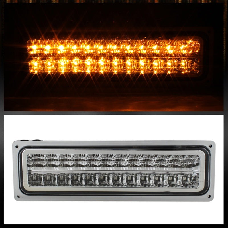 Xtune GMC Yukon 92-93 Crystal Headlights w/ Corner &amp; LED Bumper Chrome HD-JH-GMCCK88-LED-AM-C-SET - 5073549