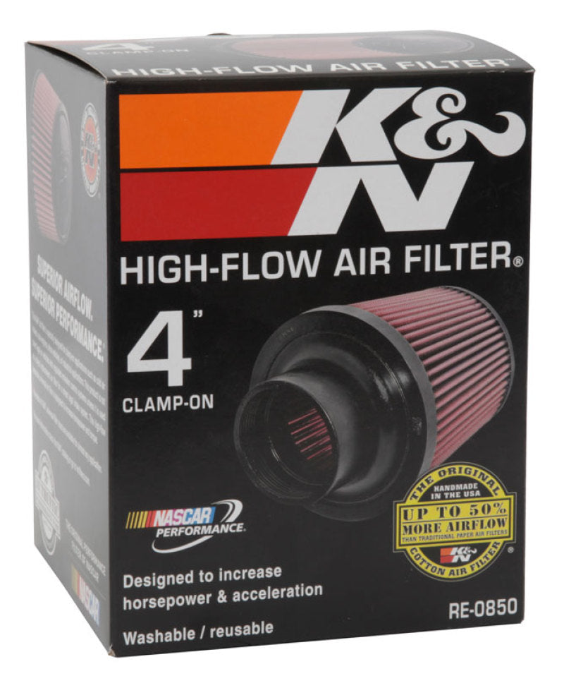 K&amp;N Universal Air Filter (4in. Flange / 6in. Base OD / 4-5/8in. Top OD / 6in. Height) - RE-0850