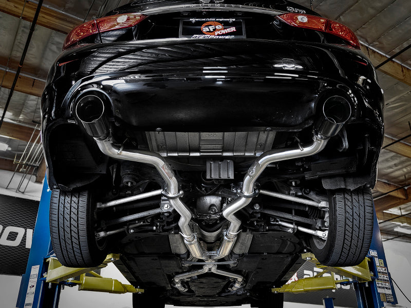 aFe Takeda 2.5in 304 SS Cat-Back Exhaust System w/ Black Tips 16-18 Infiniti Q50 V6-3.0L (tt) - 49-36132NM-B