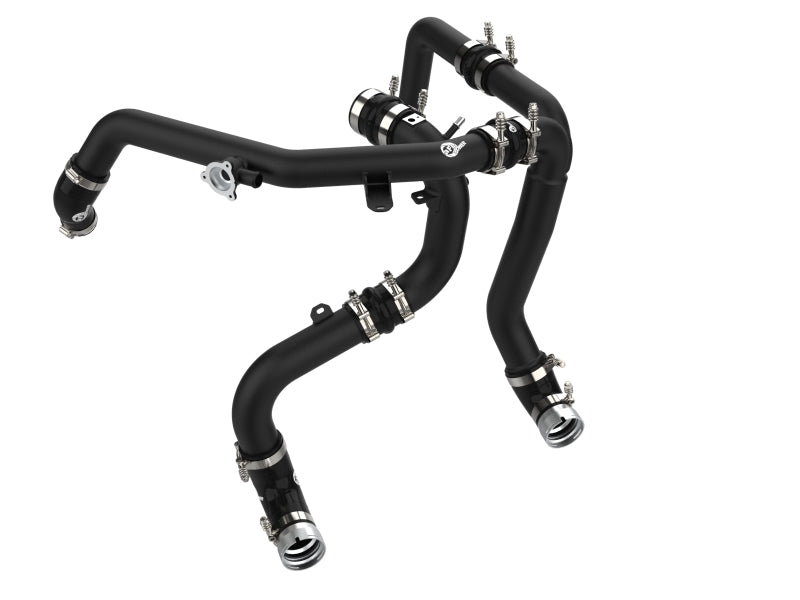 aFe 21-23 Ford Bronco V6-2.7Ltt BladeRunner Alum Hot &amp;amp; Cold Charge Pipe Kit - Black - 46-20584-B