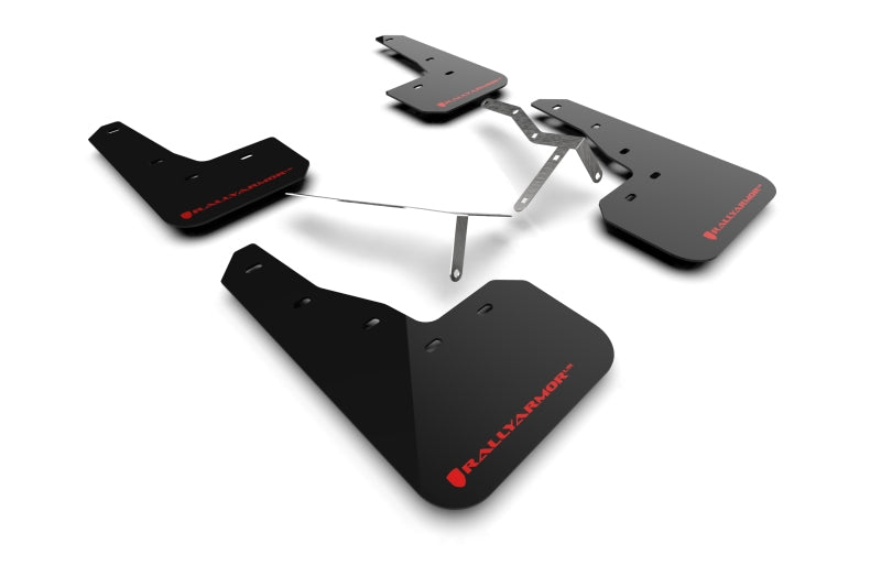 Rally Armor 2022 Honda Civic (Incl. Si/Sport/Touring) Black UR Mud Flap w/ Red Logo - MF90-UR-BLK/RD for 2022-2025 Honda Civi