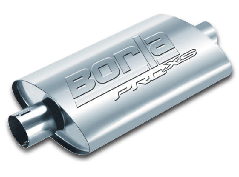 Borla Universal Pro-XS Oval 2.5in Inlet/Outlet Center/Center Notched Muffler - 400496
