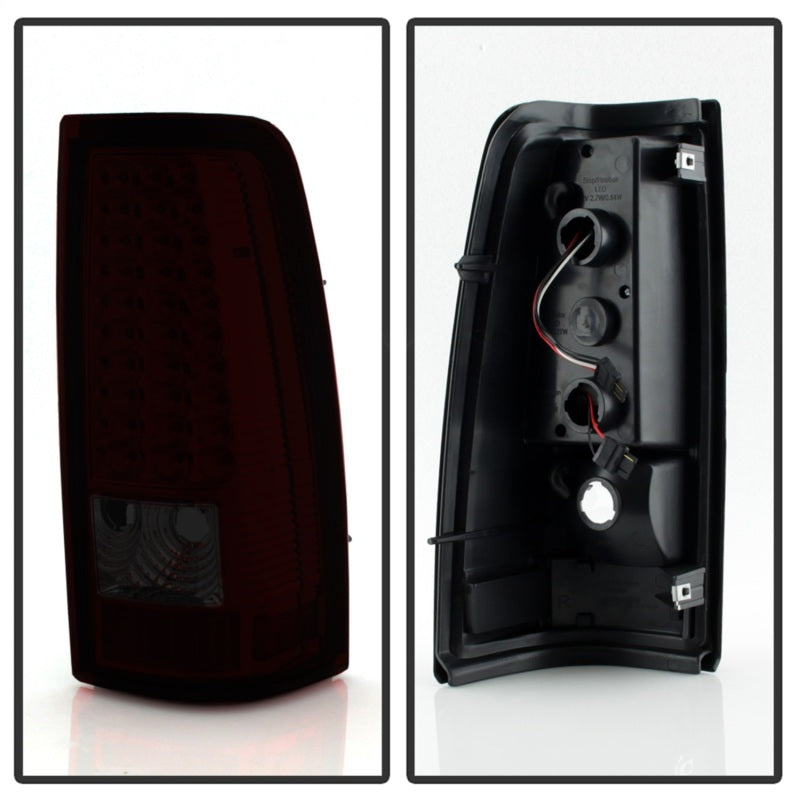 Xtune Chevy Silverado 1500/2500/3500 99-02 LED Tail Lights Red Smoke ALT-ON-CS99-LED-RS - 5011763