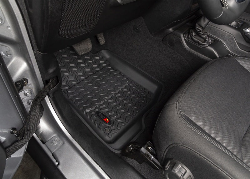 Rugged Ridge Floor Liner Front/Rear/Cargo Black 18-21 Jeep Wrangler JL 4 Dr (Excl. 4XE Models) - 12988.05