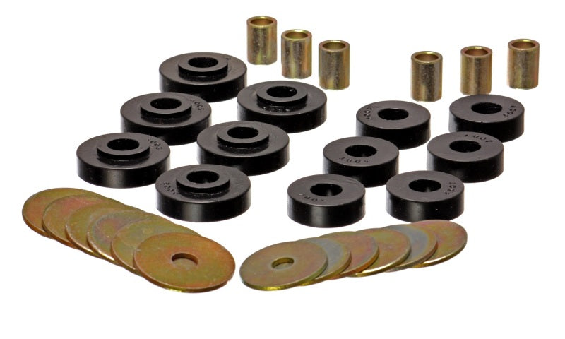 Energy Suspension GM Corvette Black Body Mount Set - 3.4102G for 1963-1969 Chevrolet Corvette - front view