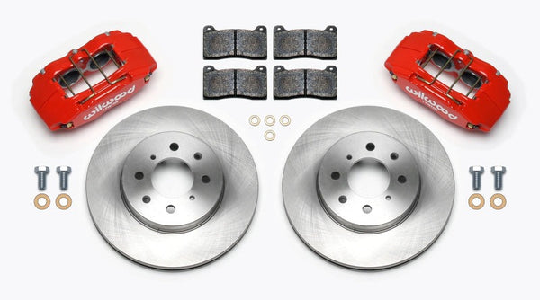 Wilwood DPHA Front Caliper & Rotor Kit Red Honda / Acura w/ 262mm OE Rotor - 140-12996-R for 1990-2005 Honda Civic