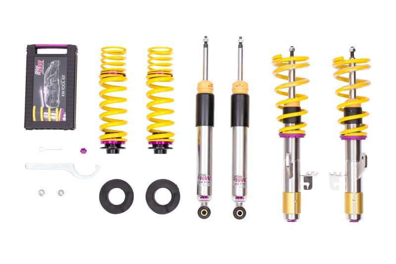 KW Coilover Kit V3 2022+ BMW M3 (G80) / M4 (G82) 4WD w/ Electronic Dampers - 352200EQ for 2021-2026 BMW M4 - front view