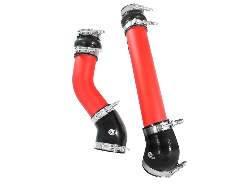 aFe Bladerunner Intercooler Tubes Hot &amp; Cold Side 3.5in 94-02 Dodge Diesel Trucks L6-5.9L (td) - Red - 46-20064-R