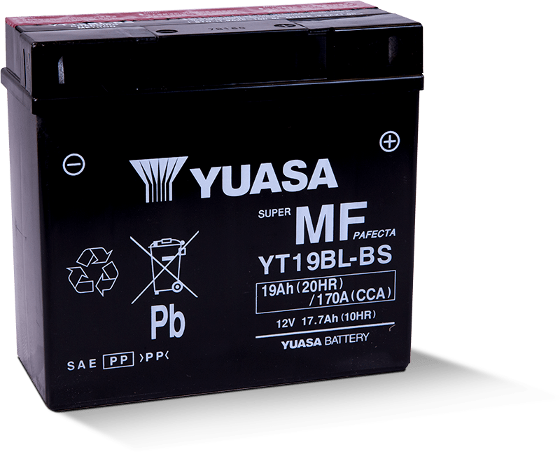 Yuasa YT19BL-BS Maintenance Free AGM 12 Volt Battery - YUAM6219BL