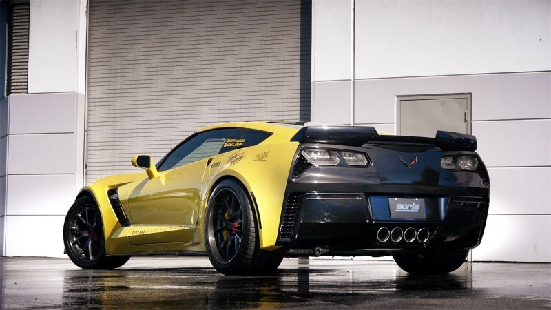 Borla 15 Chevy Corvette C7 ZO6 6.2L w/o AFM w/ NPP ATAK Quad RD RL IC Tips Center Rear Exit Exh - 11903
